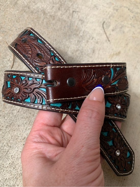 Ariat Other - Ariat Girl's Western Belt with Turquoise Inlays